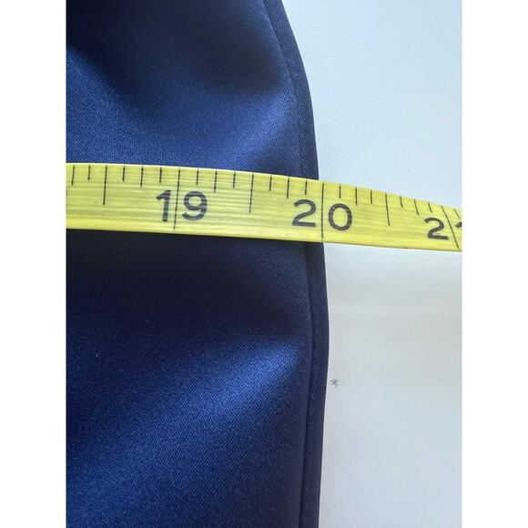 NWT y2k ABS Satin Strapless Cocktail Mini Peplum Dress in Blue Size 10 - Picture 7 of 10